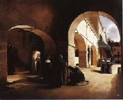 The Ave Maria;Interior of a Convent at Aramont,Verberie(Oise), Francois Bonvin